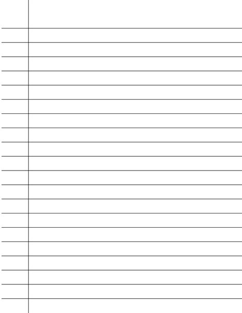 Printable Lined Paper Template