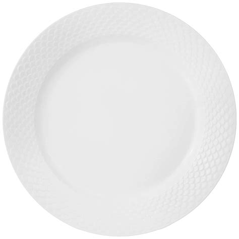 Buy Clay Craft Basic Dinner Plate Ripple 4 Piece 10.5" Plain White ...