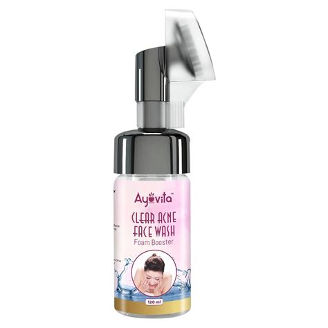 AYUVITA CLEAR ACNE FACEWASH FOAM BOOSTER 120ML : Amazon.in: Beauty