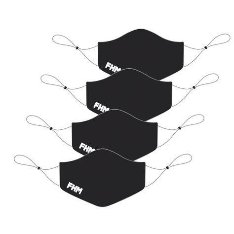 Combo of Plain 4 FHM Black Face Mask | FHMax.com