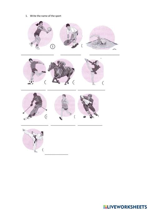 Playing Sports Worksheet 的图像结果