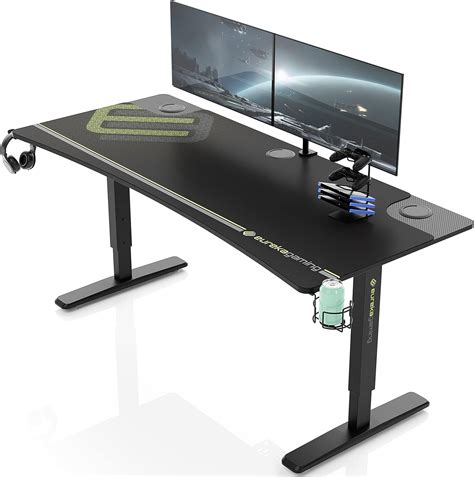 EUREKA ERGONÓMICO Escritorio para juegos de computadora ajustable en ...