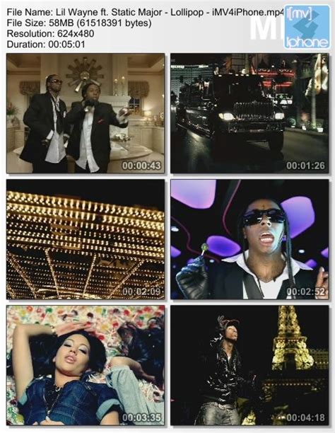 Welcome to i[MV] 4 iPhone: Lil Wayne ft. Static Major - Lollipop ...