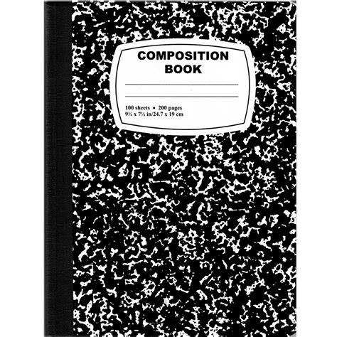 Composition Notebook Cover Template