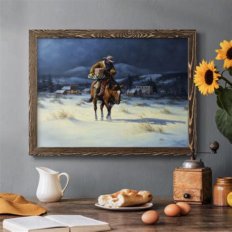 Charlton Home® Bringing Christmas Home Framed On Canvas Painting | Wayfair