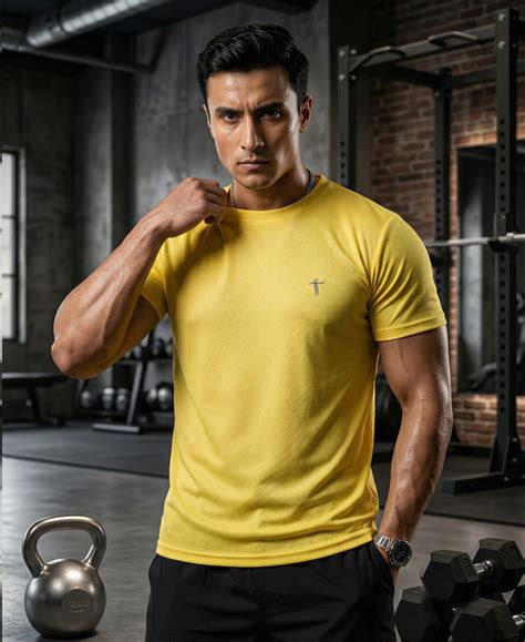 Buy T.T. Mens Round Neck Sport T-Shirt Yellow | Best Price: TT Bazaar ...