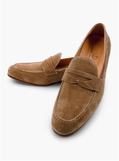 Peter Jackson | Suede Caramel Brown Penny Loafer