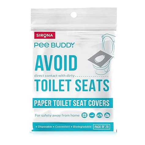 PEE BUDDY Disposable Toilet Seat Covers - 20 Sheets | No Direct Contact ...