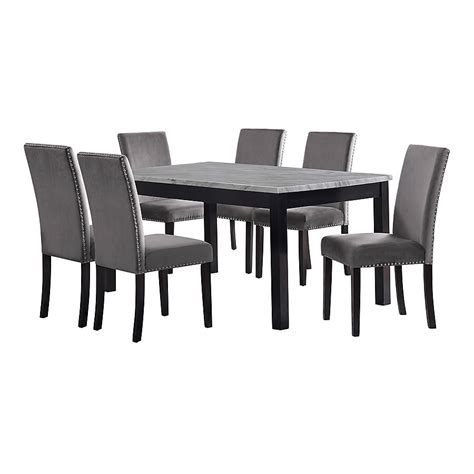 New Classic Furniture Celeste Gray Contemporary/Modern Dining Room Set ...