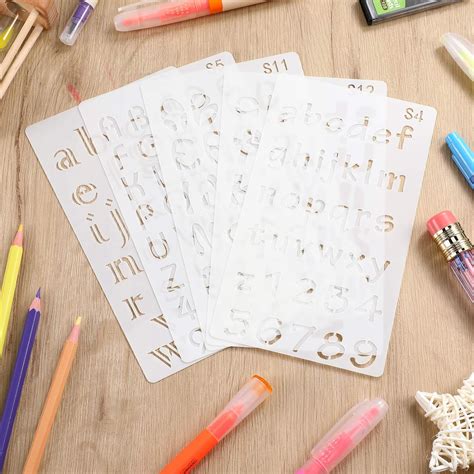 Buy 28 Pieces Letter and Number Stencils Reusable Plastic Letter ...