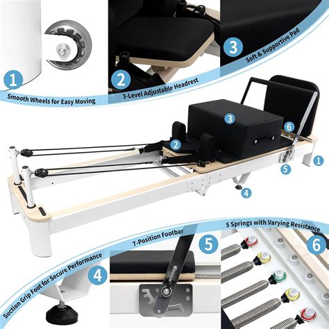 AddBig Foldable Pilates Reformer with Sitting Box, Double India | Ubuy