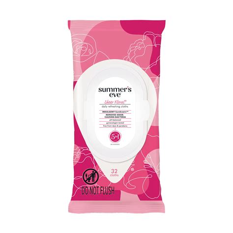 Summer's Eve Feminine Wipes - Sheer Floral - Shop Wipes & washes at H-E-B
