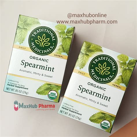 Traditional Medicinals Organic Spearmint Tea by 16 teabags - Maxhub ...