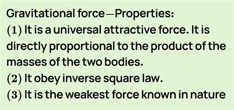 characteristics of gravitational force - Brainly.in