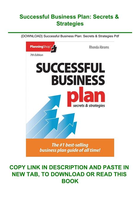 {DOWNLOAD} Successful Business Plan Secrets & Strategies Pdf