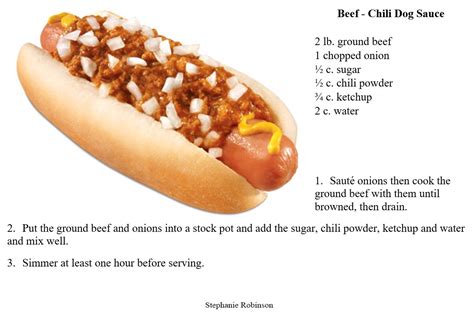 recipe for chili on hot dogs