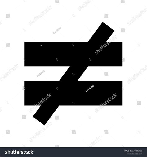 Monochrome Vector Graphic Not Equals Sign Stock Vector (Royalty Free ...