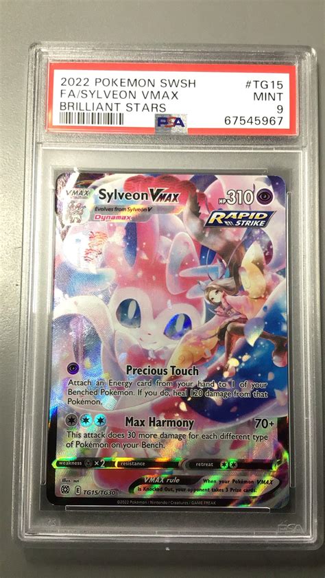 2022 Pokemon Sword & Shield Brilliant Stars Tg15 Full Art/sylveon Vmax ...