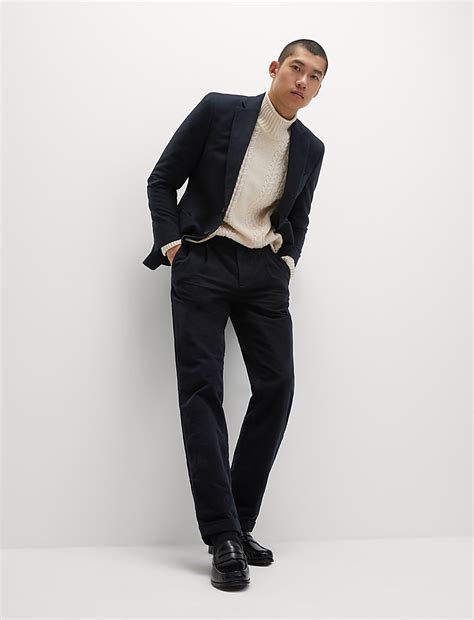 Buy Italian Moleskin Single Breasted Blazer at Marks & Spencer