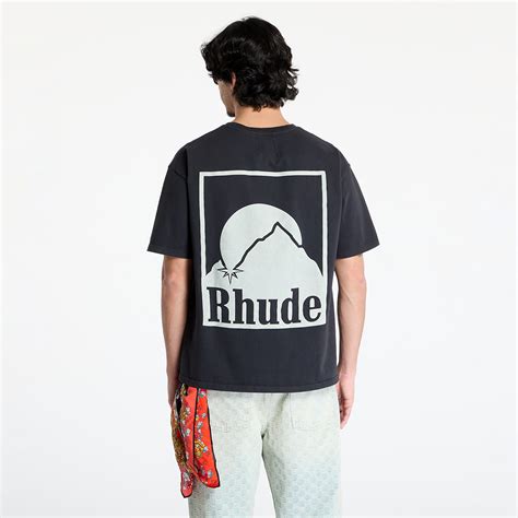 Men's T-shirts Rhude Moonlight Badge Tee Vintage Black | Footshop