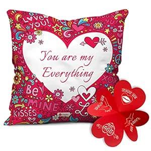 Buy Indigifts Printed Cushion Cover with Filler | My Everything ...