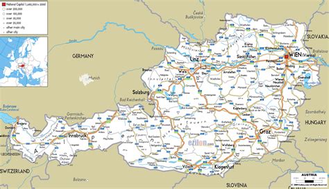 Maps of Austria | Detailed map of Austria in English | Tourist map (map of resorts) of Austria ...