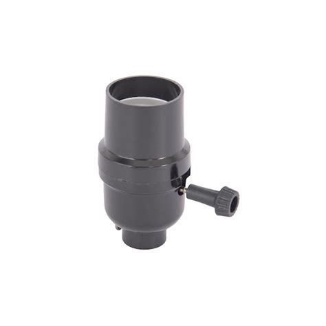 Project Source 3-Way 250 -Watt Plastic Turn knob Lamp Socket , Black in ...