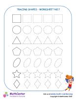 Tracing shapes No.3 | Worksheets | Math Center