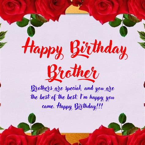 Happy Birthday Brother's Images Enriched with Heartfelt Wishes and Quotes
