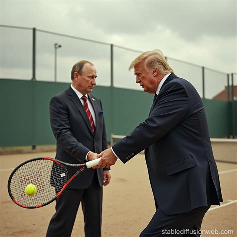 Donald Trump & Vladimir Putin in War-Torn Tennis Match | Stable ...