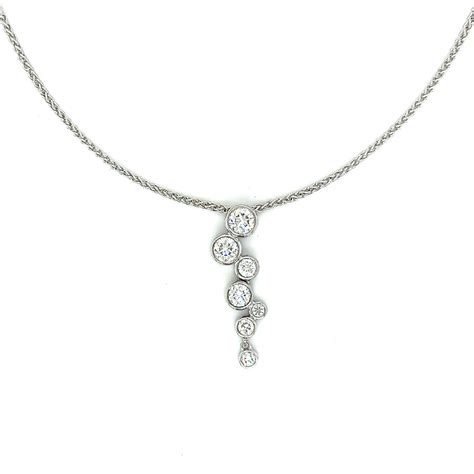 DAISY White Gold Diamond Moette Necklace - Joulberry