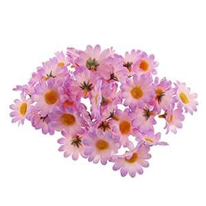 Buy E-outstanding Silk Daisy Flower Head 100PCS 1.5Inch Purple ...