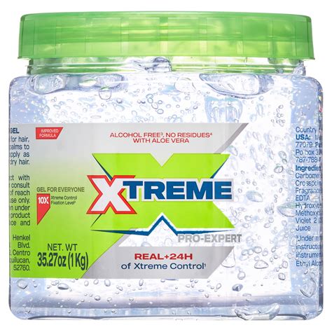 Xtreme Pro-Expert Hair Styling Gel, Unisex, 35.27 oz Jumbo Clear Jar ...