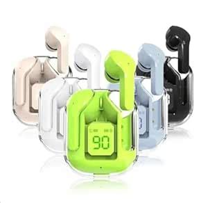 Crystal Wireless Earbuds with Mic | 30H+ Playtime | ENC Noise ...