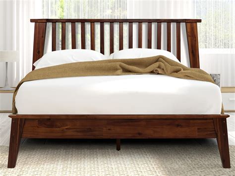 Acacia Kaylin Solid Wood Bed Frame with Headboard, Signature Headboard ...
