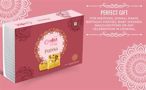 HIRA SWEETS Patisa 500gm | Soan Papdi | Indian Mithai | Instant Ready ...