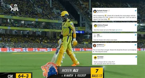 "Worst player with the bat this season for CSK" - Fans react as Moeen ...