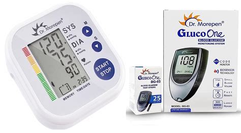 Dr. Morepen BP02 Blood Pressure Monitor and BG03 Glucose Check Monitor ...