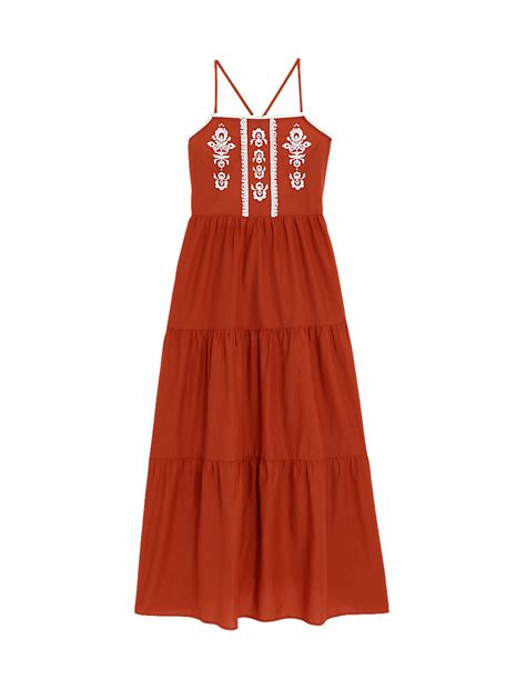 Buy Pure Cotton Embroidered Midaxi Beach Dress at Marks & Spencer