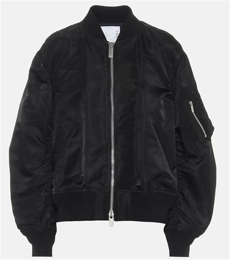 Nylon bomber jacket in black - Sacai | Mytheresa