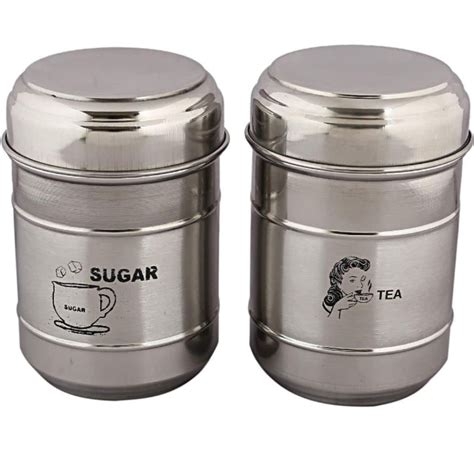 Buy Stainless Steel Jar | Container | Canister set for Tea & Sugar ...