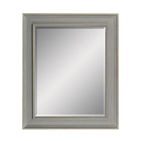 26-in W x 32-in H Light Blue Framed Wall Mirror OM116226 LTB at Lowes.com