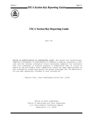 Fillable Online TSCA Section 8(e) Reporting Guide Fax Email Print ...
