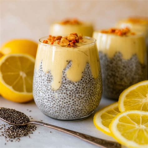 Lemon Cream Chia Pudding Recipe With Oat Milk