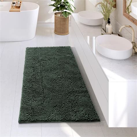 Amazon.com: Hearth & Harbor Bathroom Rugs, Chenille Bath Mat - Machine ...