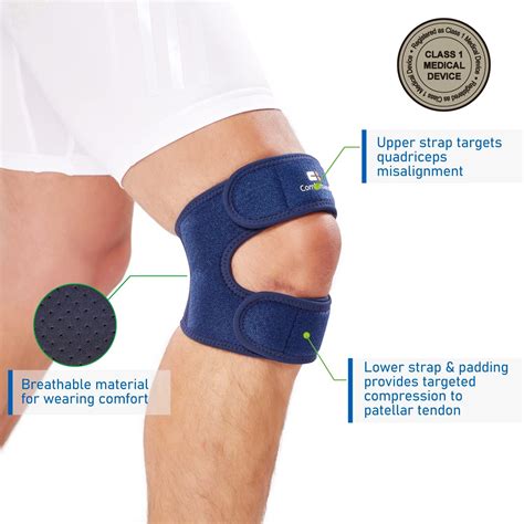 Comforband Dual Strap Knee Patella Brace for Knee Pain Relief - Support for Runner's Knee ...