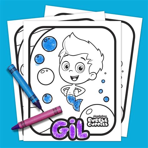 Nick Jr Coloring Book Bubble Guppies