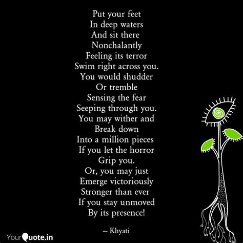 Put your feet In deep wat... | Quotes & Writings by Khyati Gautam ...