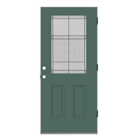 JELD-WEN Ballantyne 32-in x 80-in x 4-9/16-in Fiberglass Left-hand ...