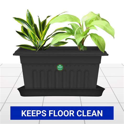 TrustBasket UV Treated 11.8 inch Rectangular Bottom Tray(Plate/Saucer)